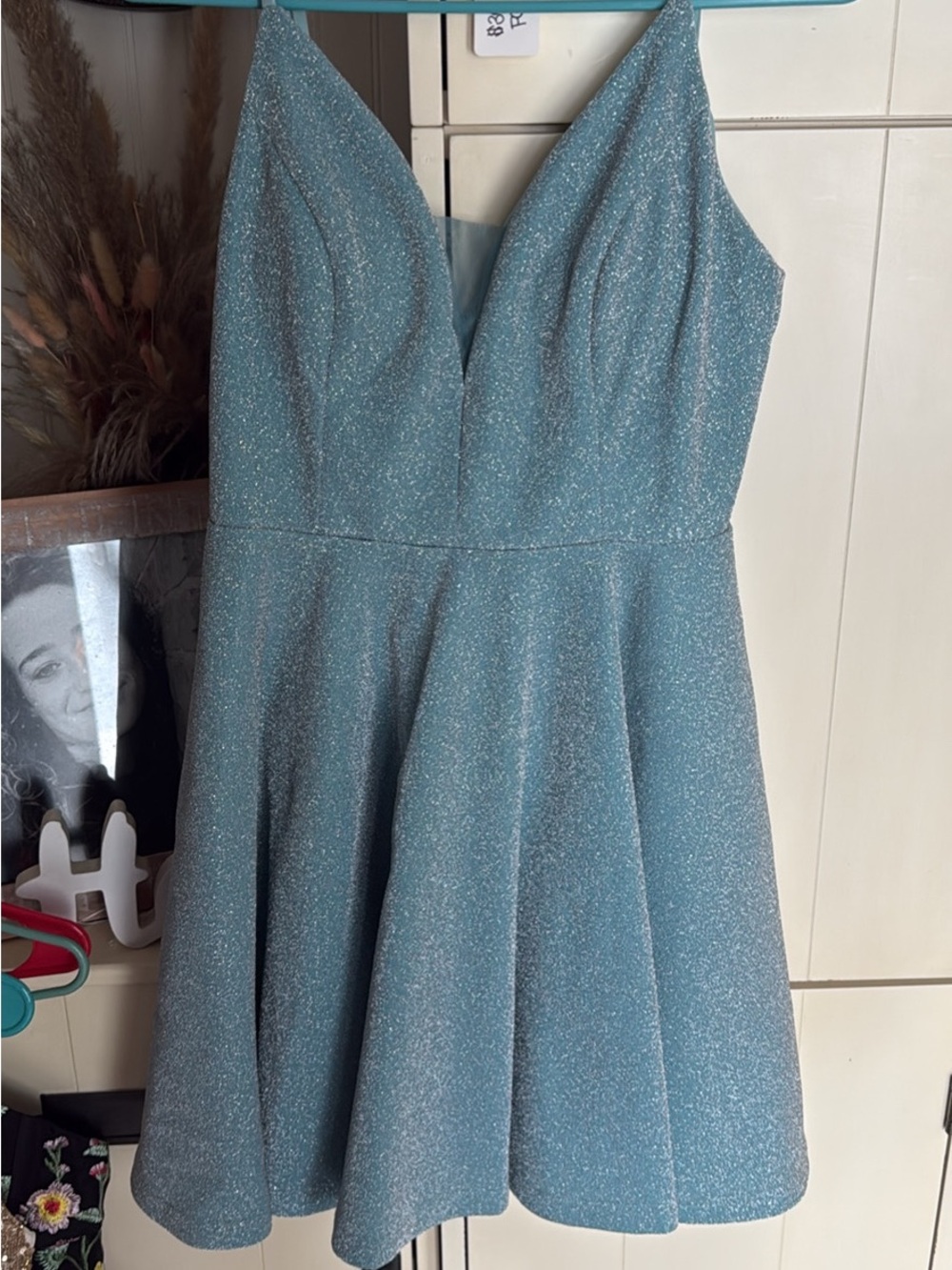 Windsor Sparkle Light Blue A-Line Midi Dress
